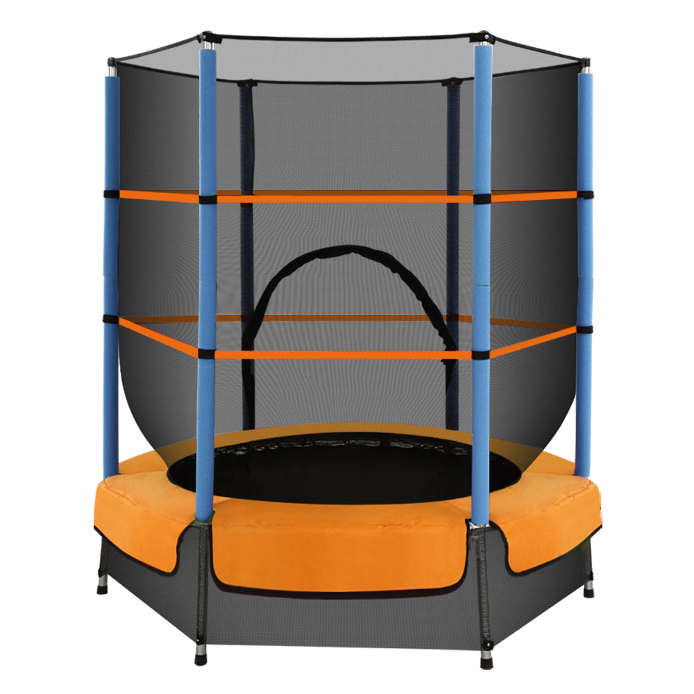 Marlook 4.5FT Trampoline for Kids w/ Enclosure Safety Net Rebounder Gift Orange