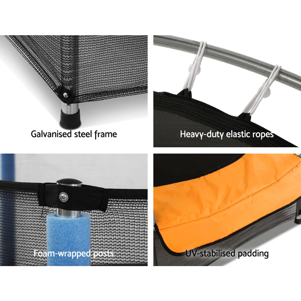 Marlook 4.5FT Trampoline for Kids w/ Enclosure Safety Net Rebounder Gift Orange