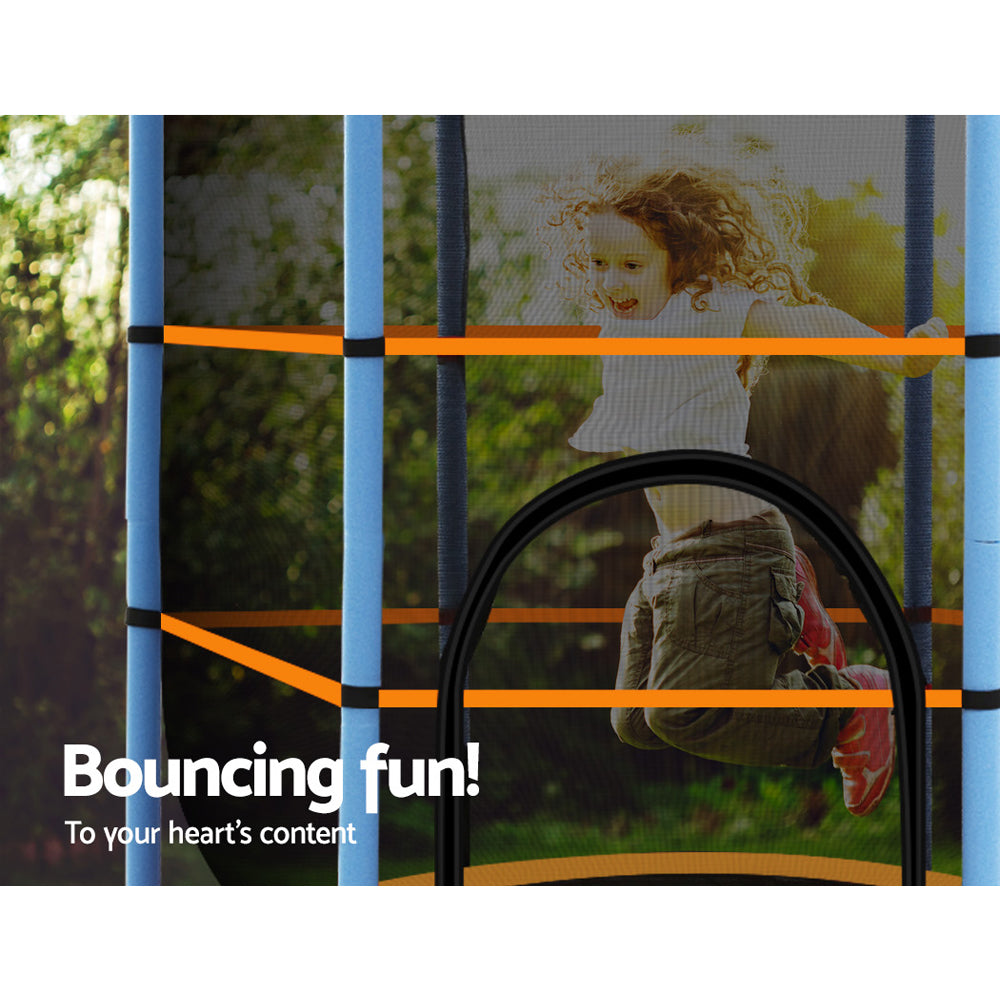 Marlook 4.5FT Trampoline for Kids w/ Enclosure Safety Net Rebounder Gift Orange