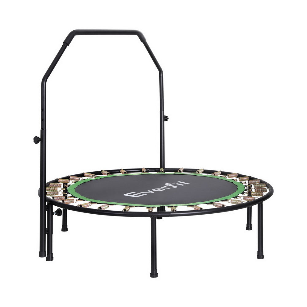 Marlook 48inch Round Fitness Trampoline Rebounder Adjustable Handrail Green