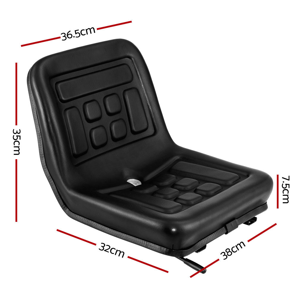 Marlook Tractor Seat Forklift Excavator Universal Suspension Truck Chair PU Leather