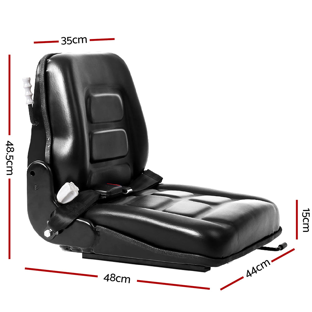 Marlook Tractor Seat Forklift Excavator Universal Backrest Truck PU Chair