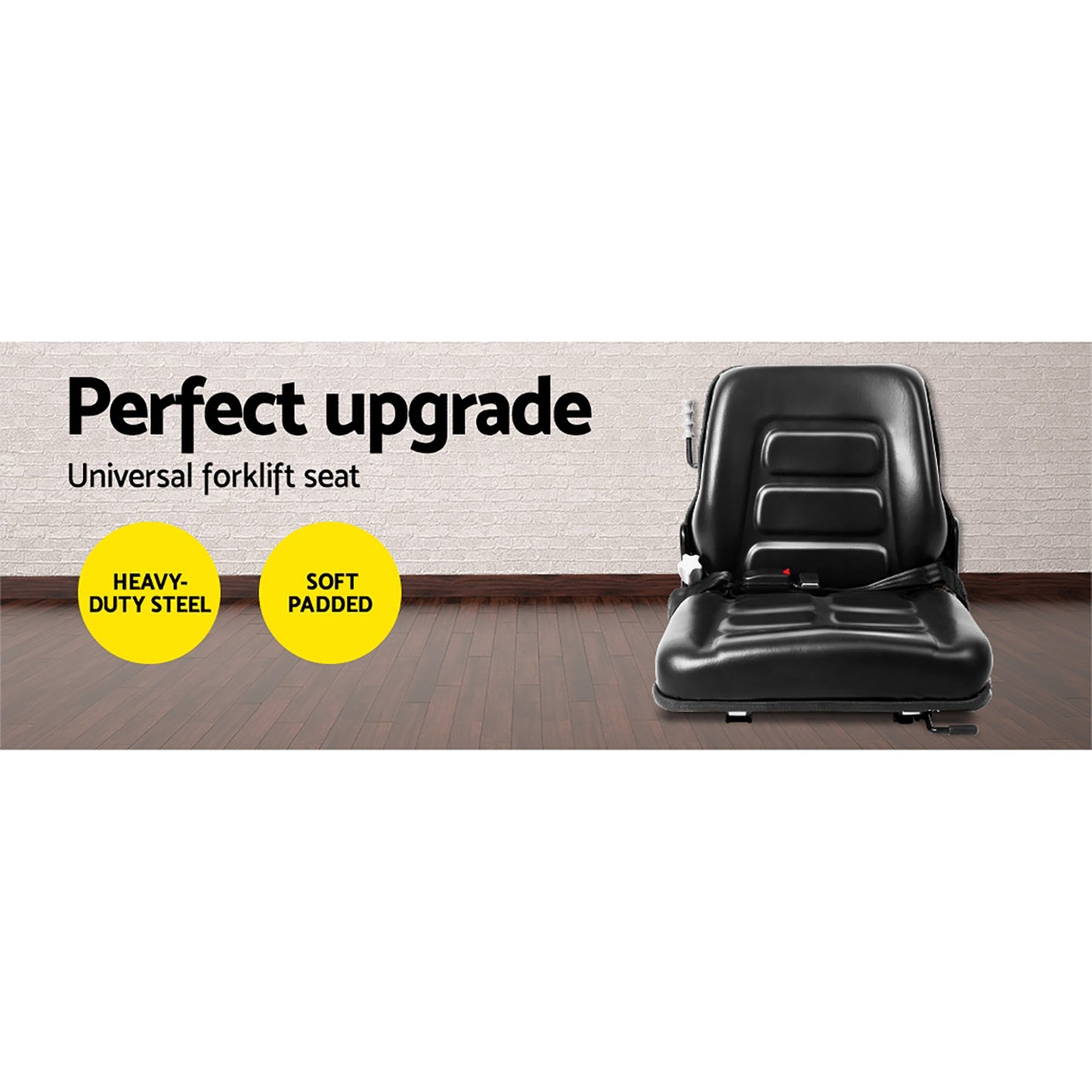 Marlook Tractor Seat Forklift Excavator Universal Backrest Truck PU Chair