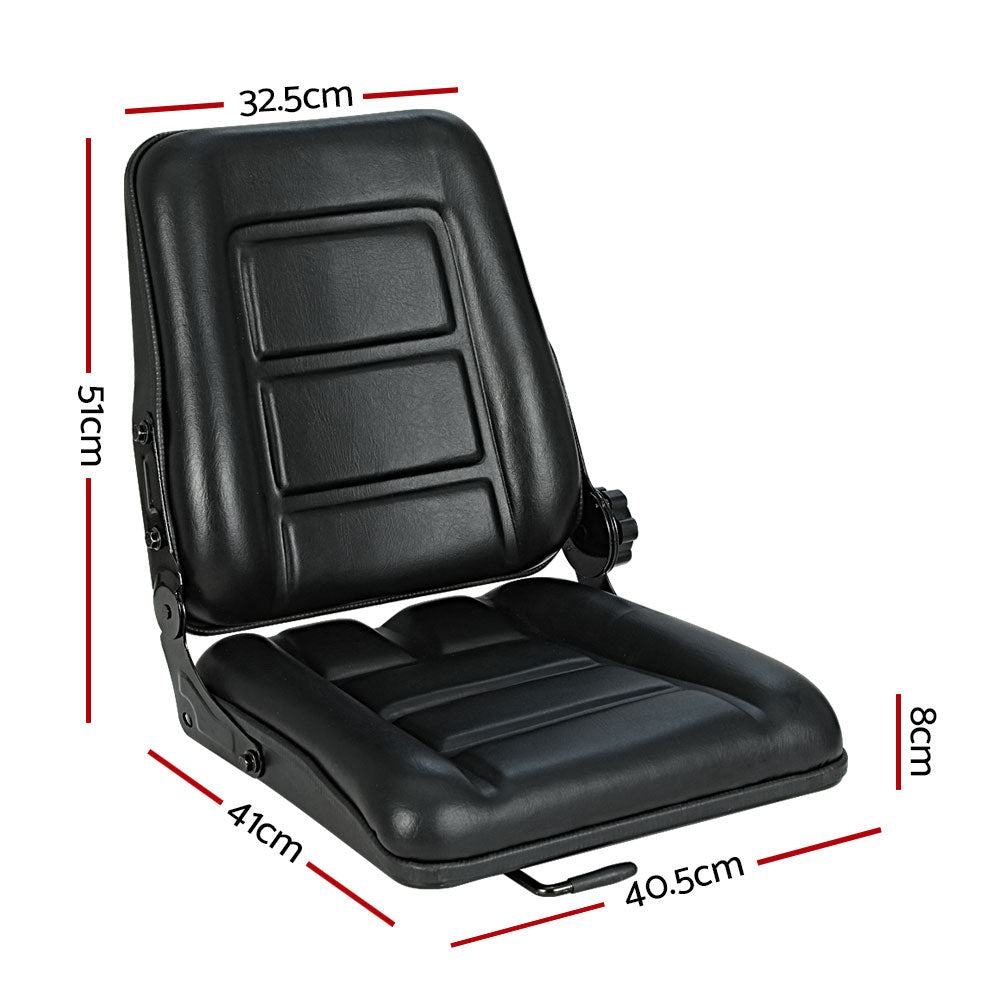 Marlook Tractor Seat Forklift Excavator Truck Backrest Chair Adjustable Universal