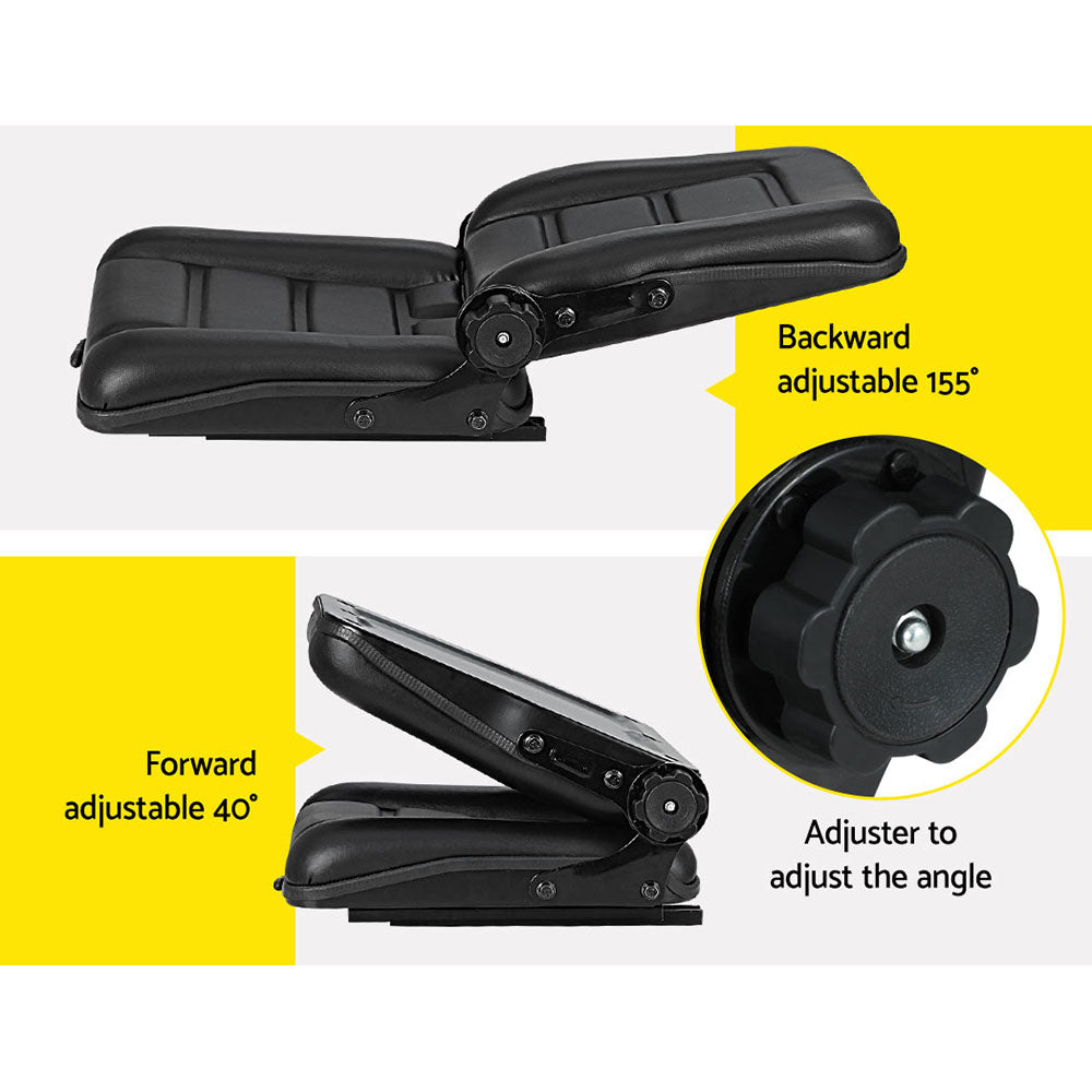 Marlook Tractor Seat Forklift Excavator Truck Backrest Chair Adjustable Universal