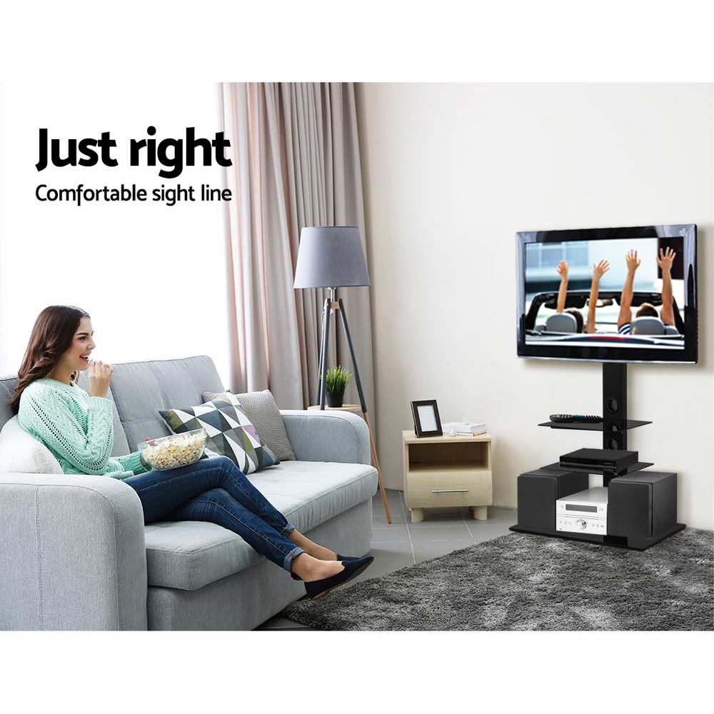 Marlook TV Stand Mount Bracket for 32"-70" LED LCD 3 Tiers Storage Floor Shelf