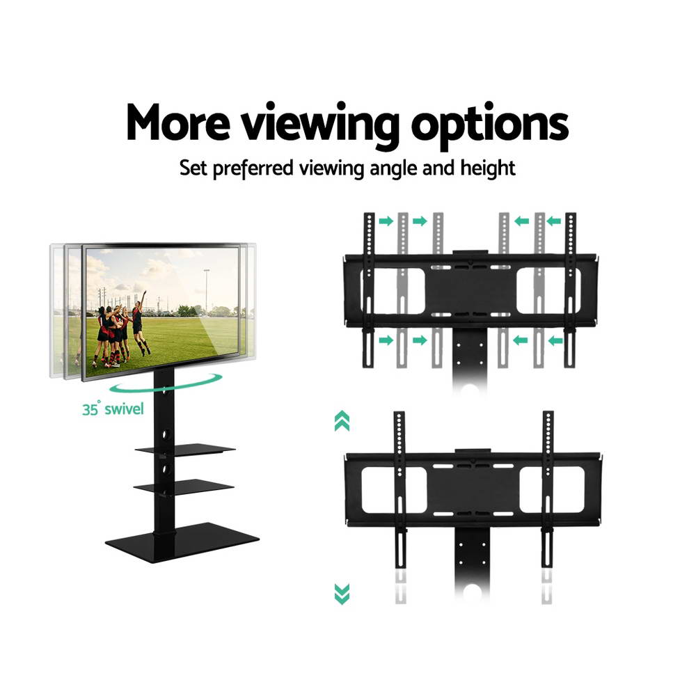 Marlook TV Stand Mount Bracket for 32"-70" LED LCD 3 Tiers Storage Floor Shelf