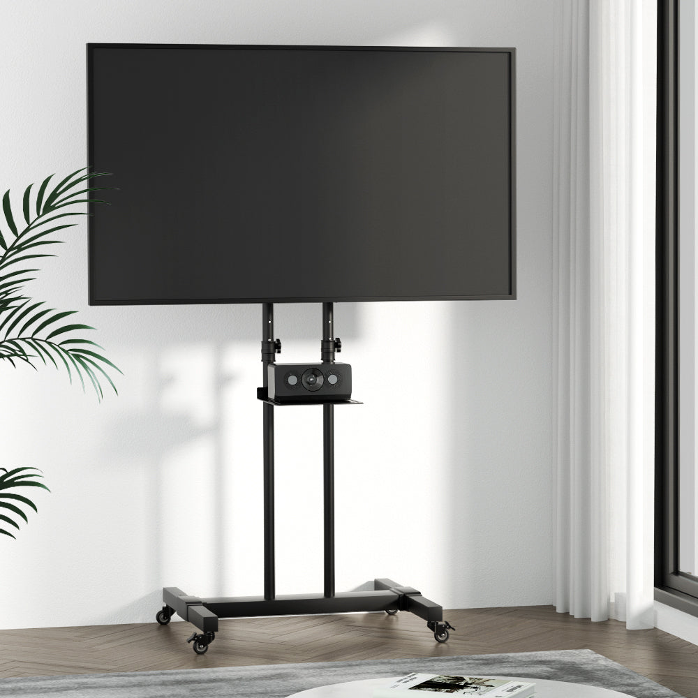 Marlook Mobile TV Stand for 23"-65" TVs Mount Bracket Portable Solid Trolley Cart