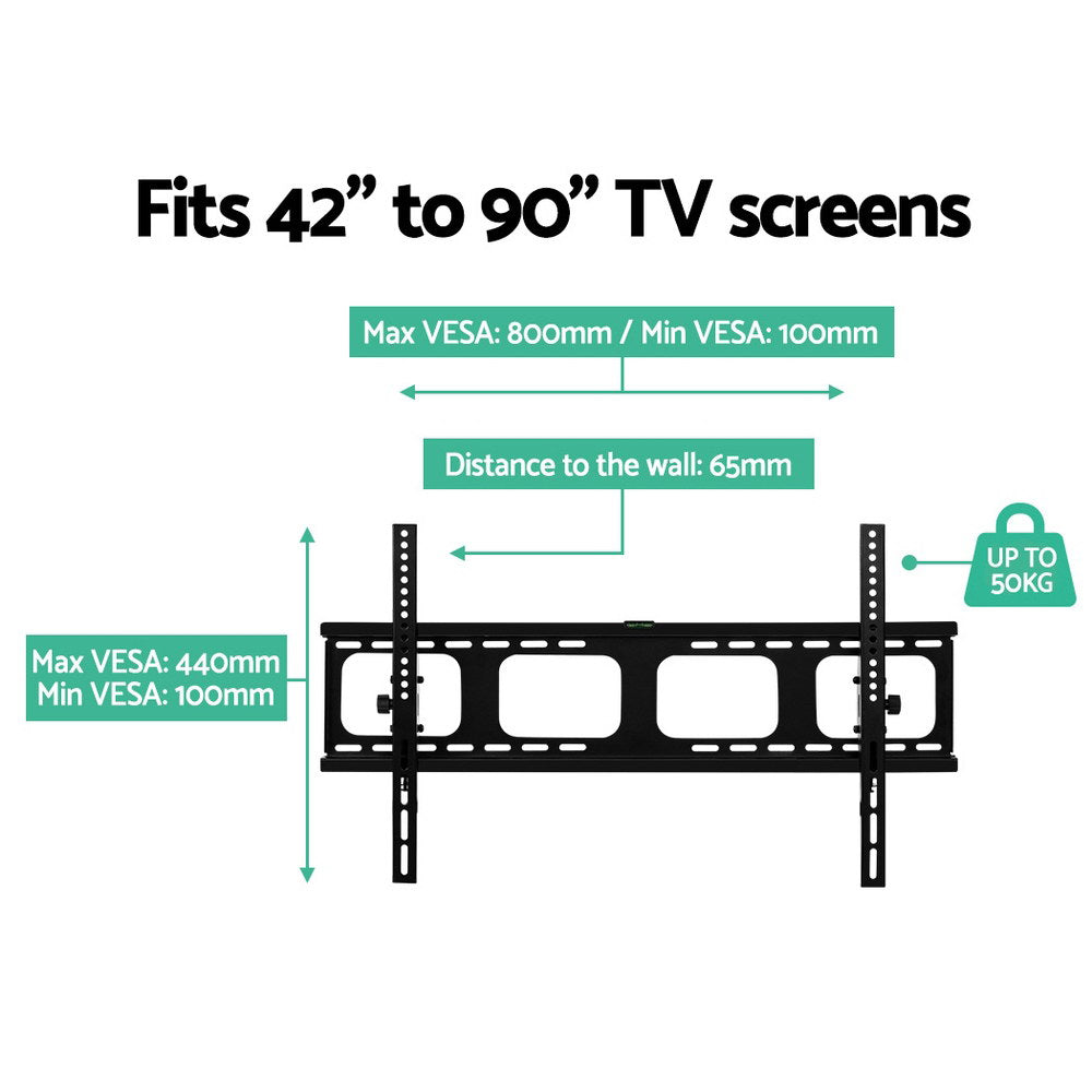 Marlook TV Wall Mount Bracket for 42"-90" LED LCD TVs Tilt Slim Flat Low Profile