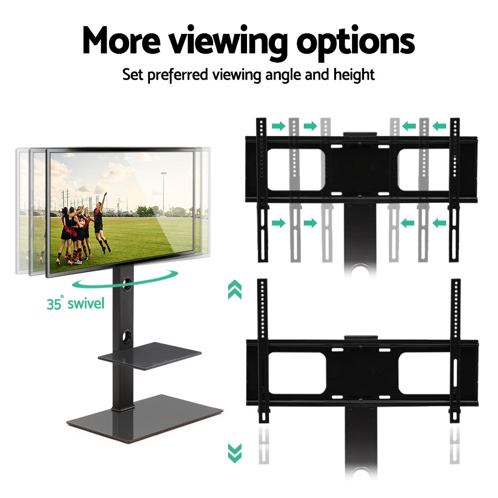 Marlook TV Stand Mount Bracket for 32"-70" LED LCD 2 Tiers Storage Floor Shelf