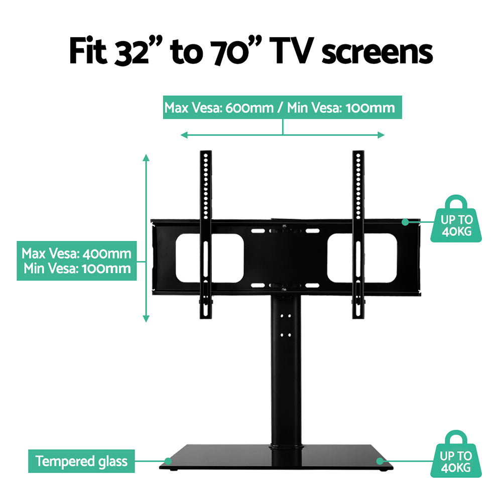 Marlook TV Stand Mount Bracket for 32"-70" LED LCD Swivel Tabletop Desktop Plasma