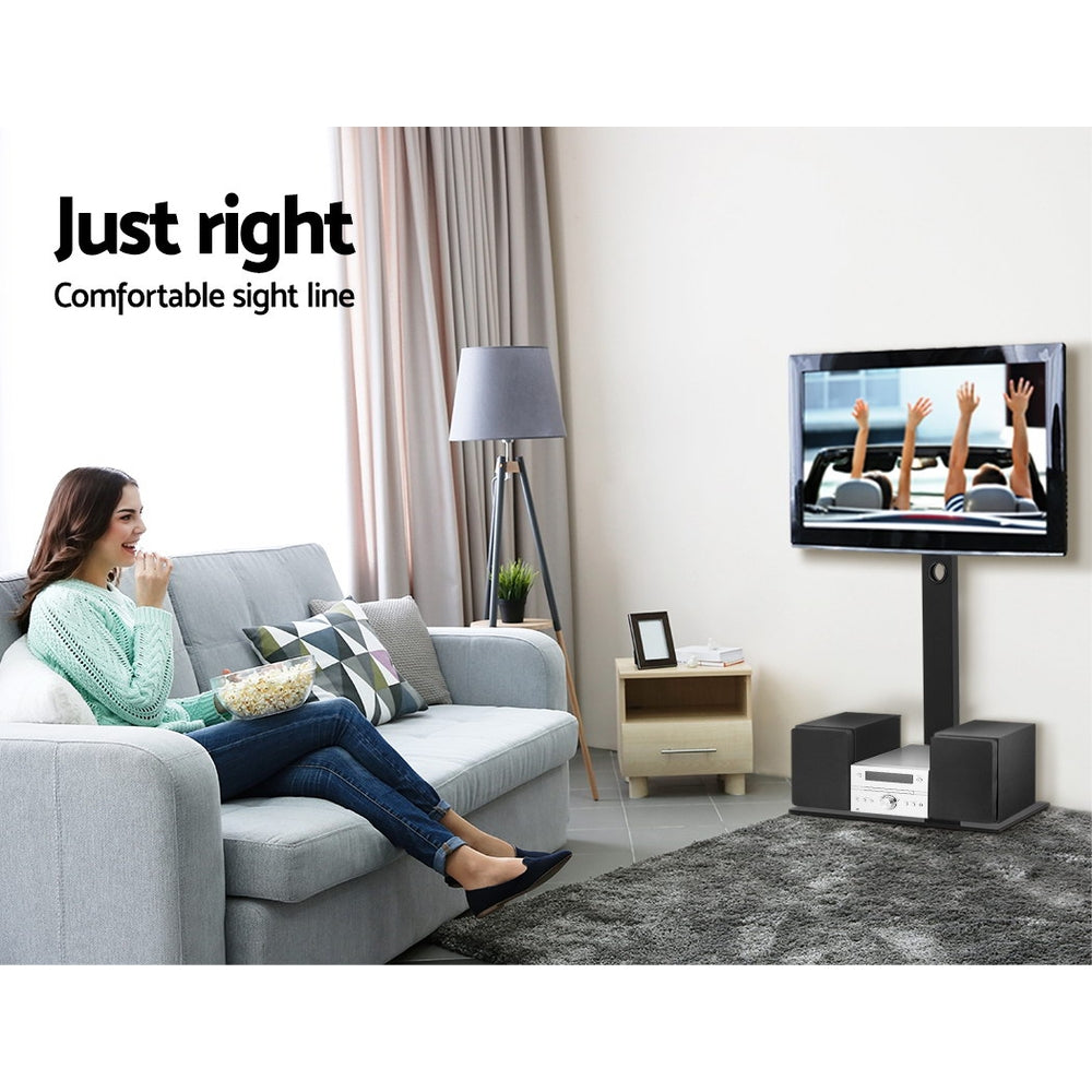 Marlook TV Stand Mount Bracket for 32"-70" LED LCD Glass Storage Floor Shelf