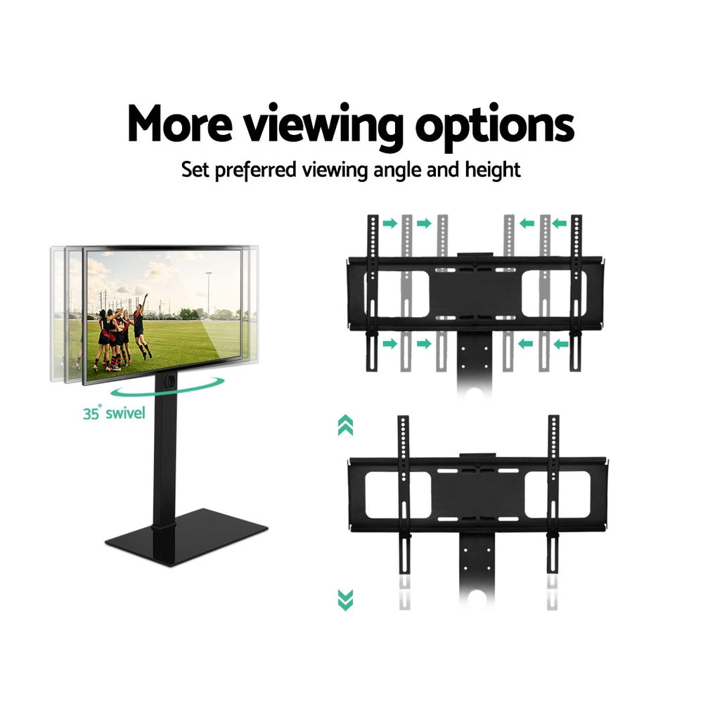 Marlook TV Stand Mount Bracket for 32"-70" LED LCD Glass Storage Floor Shelf