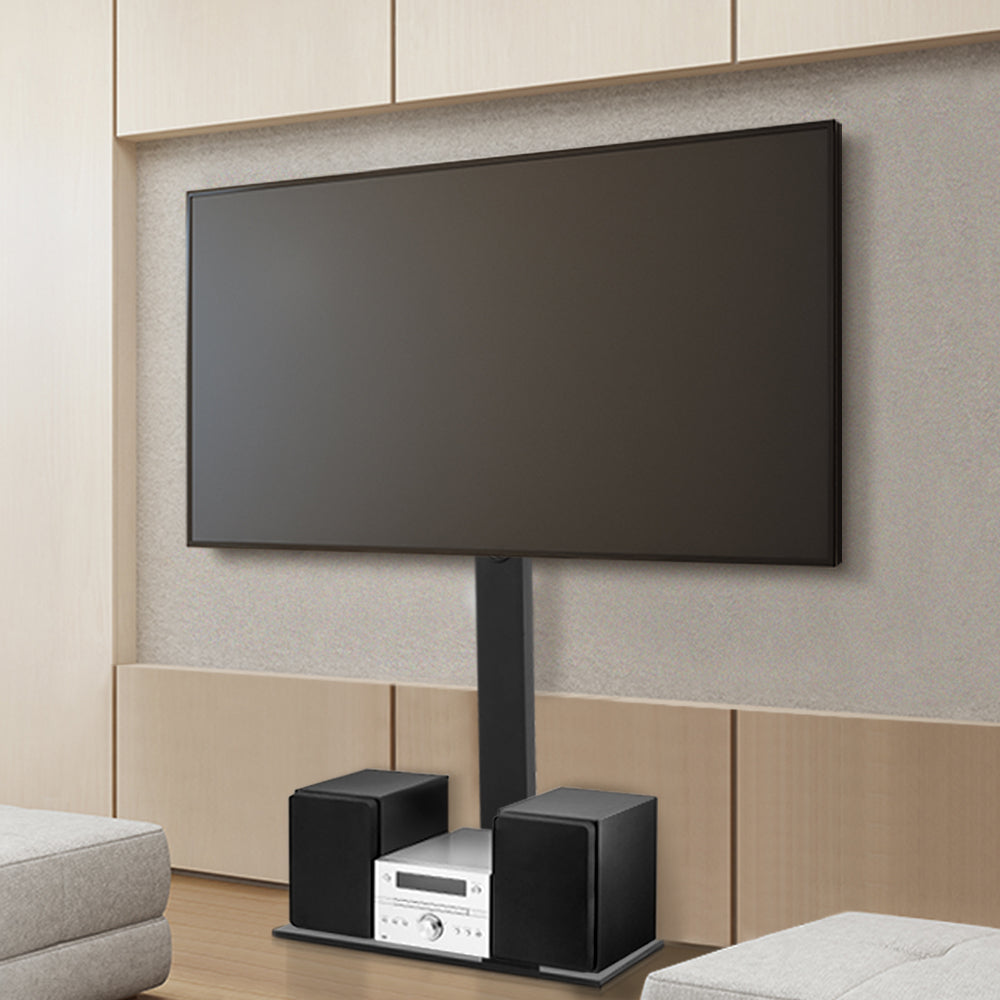 Marlook TV Stand Mount Bracket for 32"-70" LED LCD Glass Storage Floor Shelf