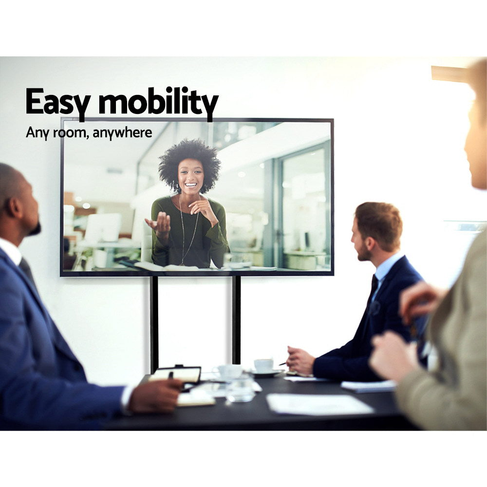 Marlook Mobile TV Stand for 32"-65" TVs Mount Bracket Portable Shelf Trolley Cart