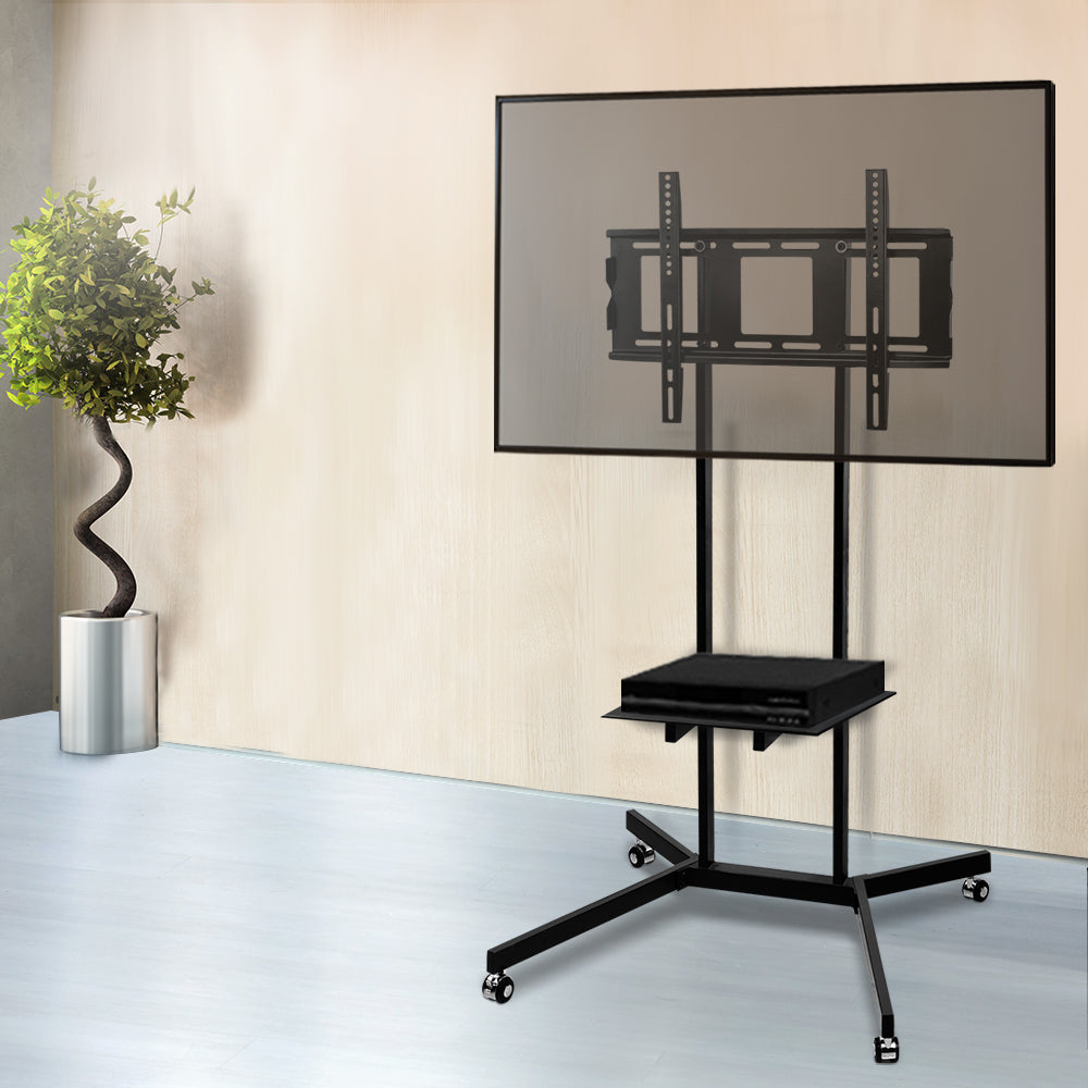 Marlook Mobile TV Stand for 32"-65" TVs Mount Bracket Portable Shelf Trolley Cart