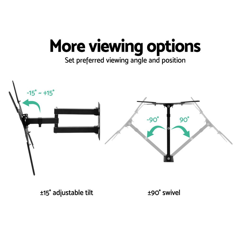 Marlook TV Wall Mount Bracket for 24"-50" LED LCD TVs Full Motion Strong Arms