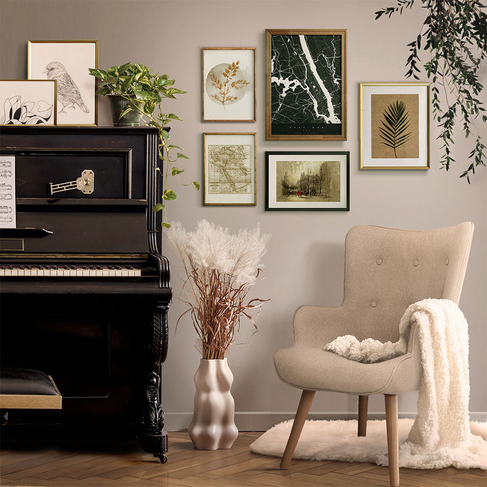 Marlook Armchair Set with Ottoman Beige Lansar