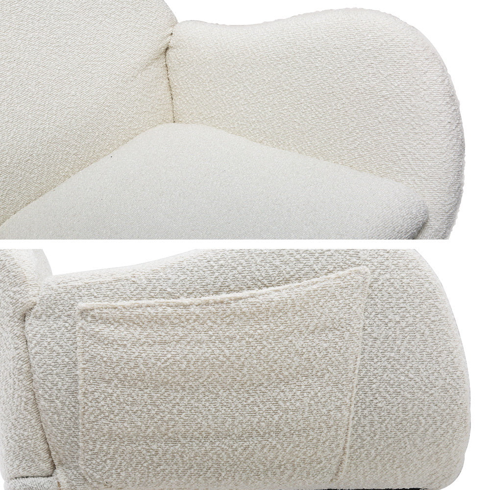 Marlook Rocking Chair Armchair Pillow Boucle White