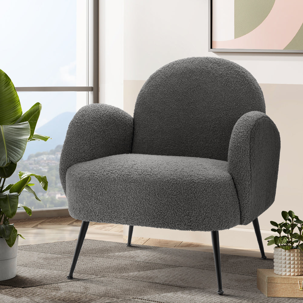 Marlook Armchair Boucle Charcoal Hanes