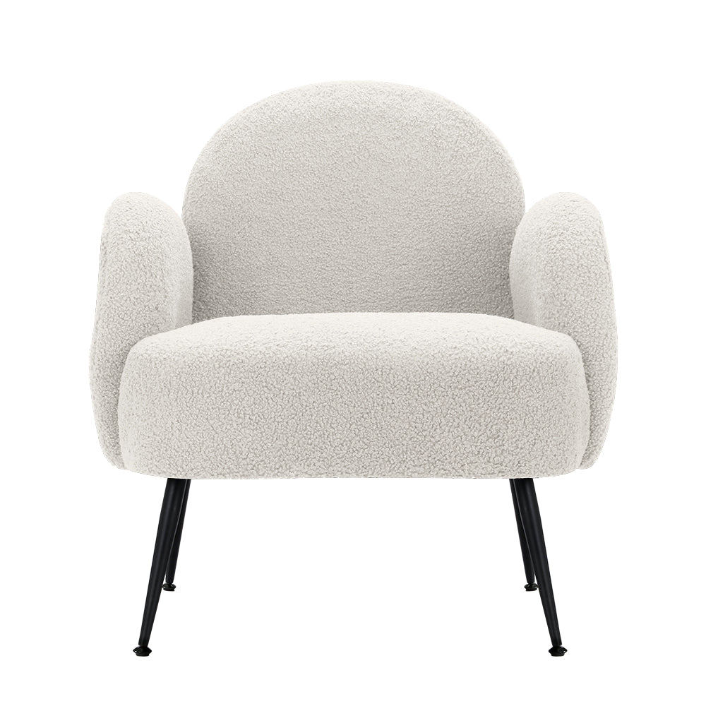 Marlook Armchair Lounge Chair Armchairs Accent Arm Chairs Sherpa Boucle White