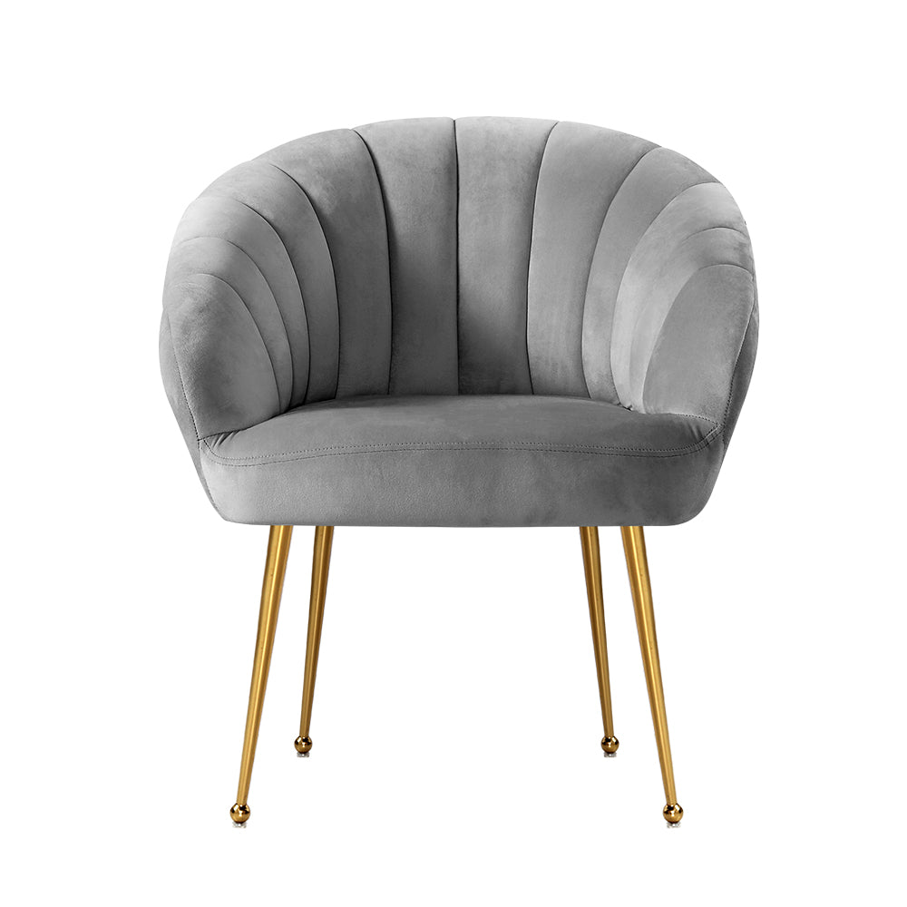 Marlook Armchair Velvet Grey Eloise