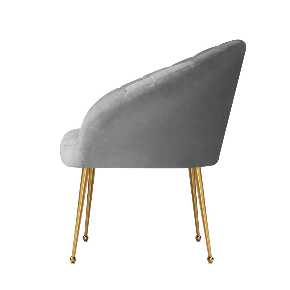 Marlook Armchair Velvet Grey Eloise