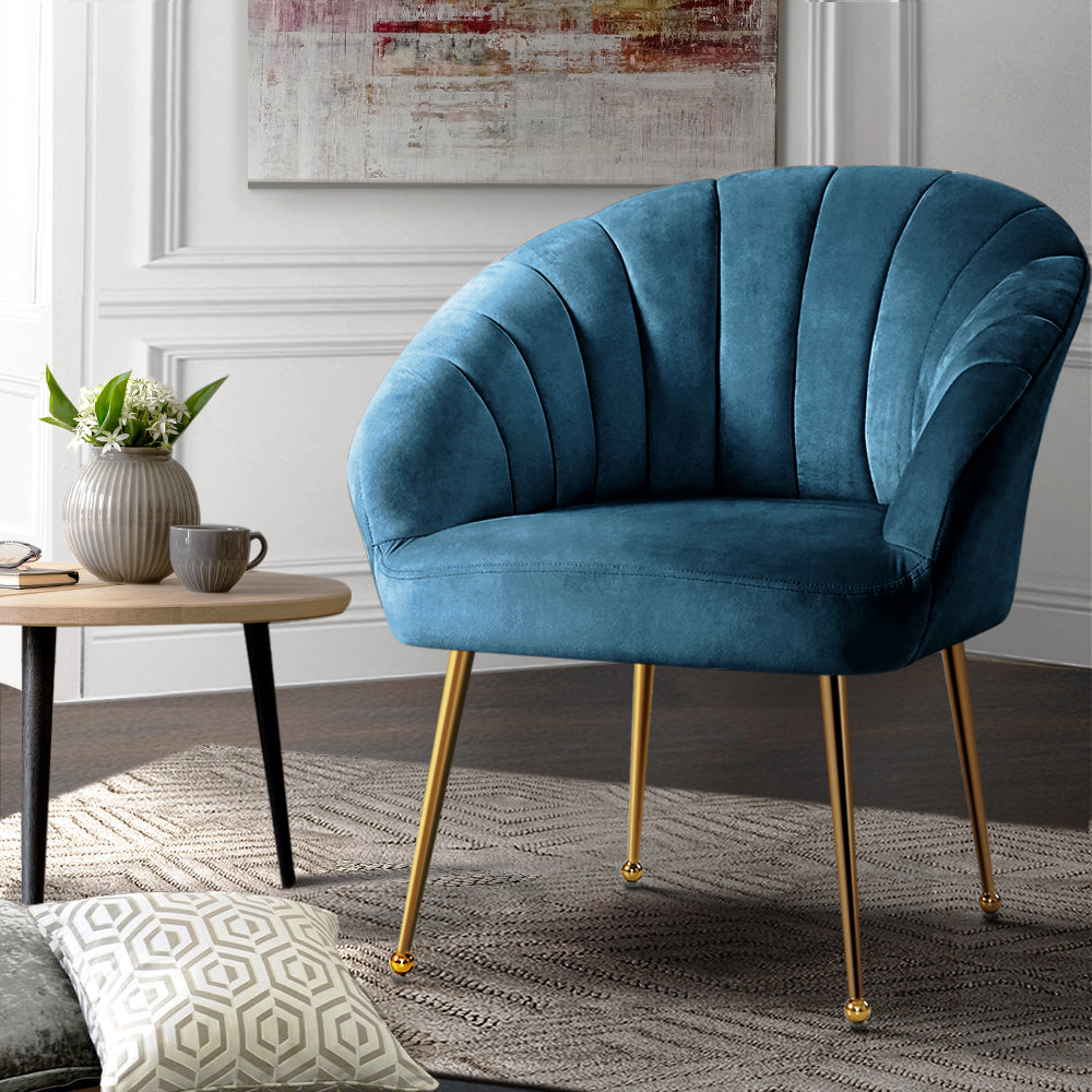 Marlook Armchair Velvet Blue Eloise