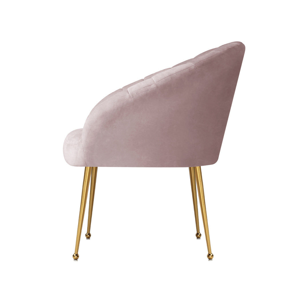 Marlook Armchair Velvet Pink Eloise