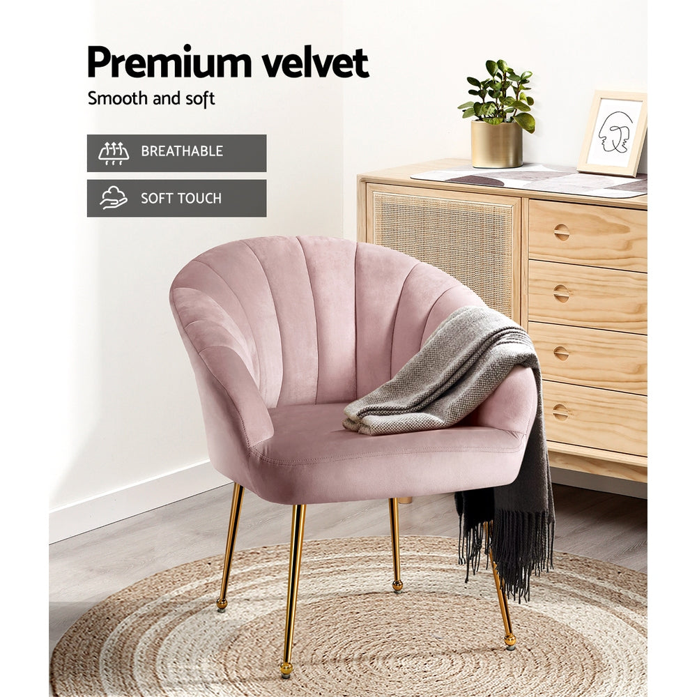 Marlook Armchair Velvet Pink Eloise