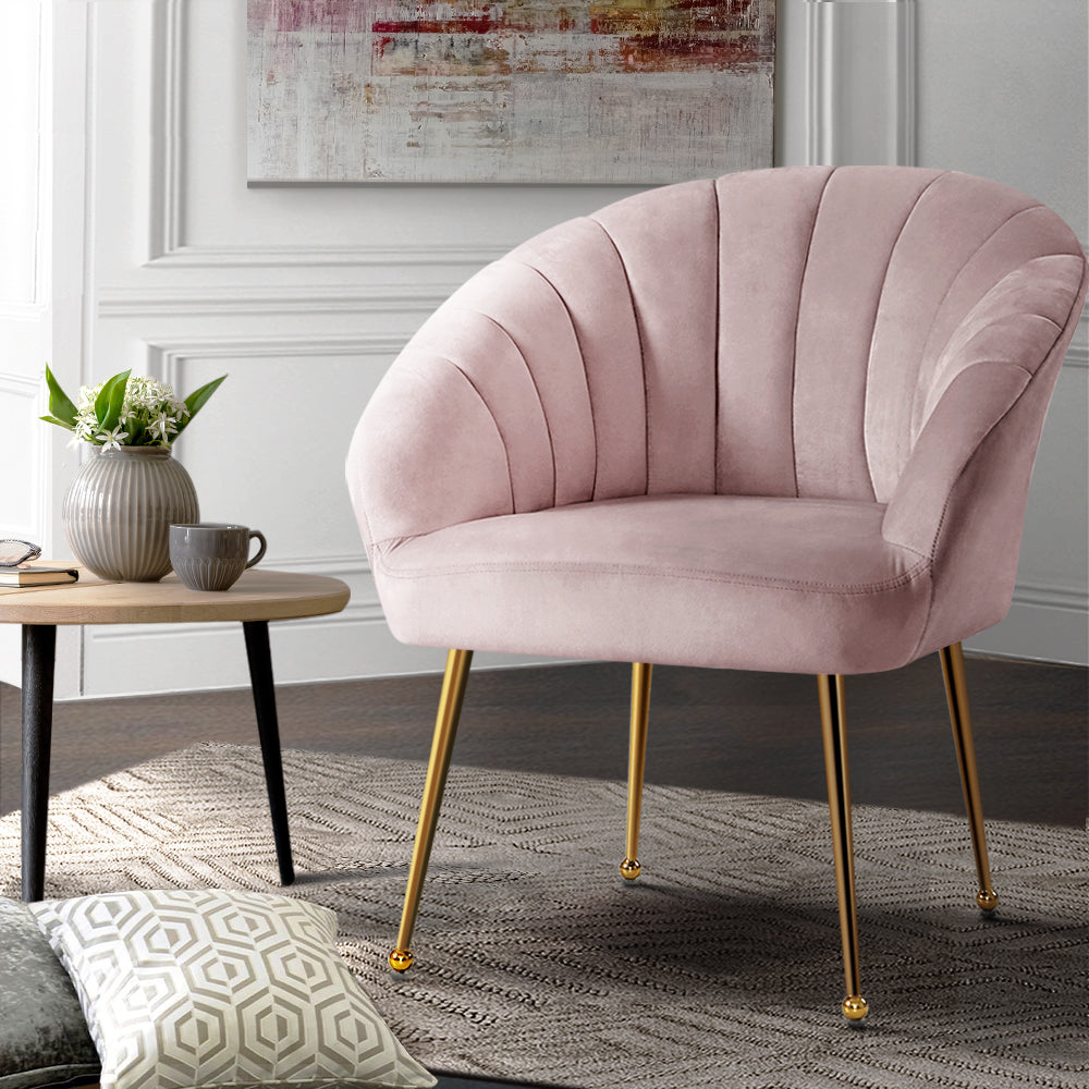 Marlook Armchair Velvet Pink Eloise