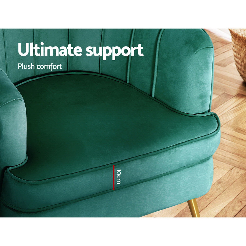 Marlook Armchair Velvet Green Norvia