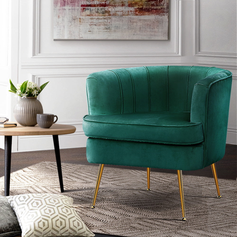Marlook Armchair Velvet Green Norvia