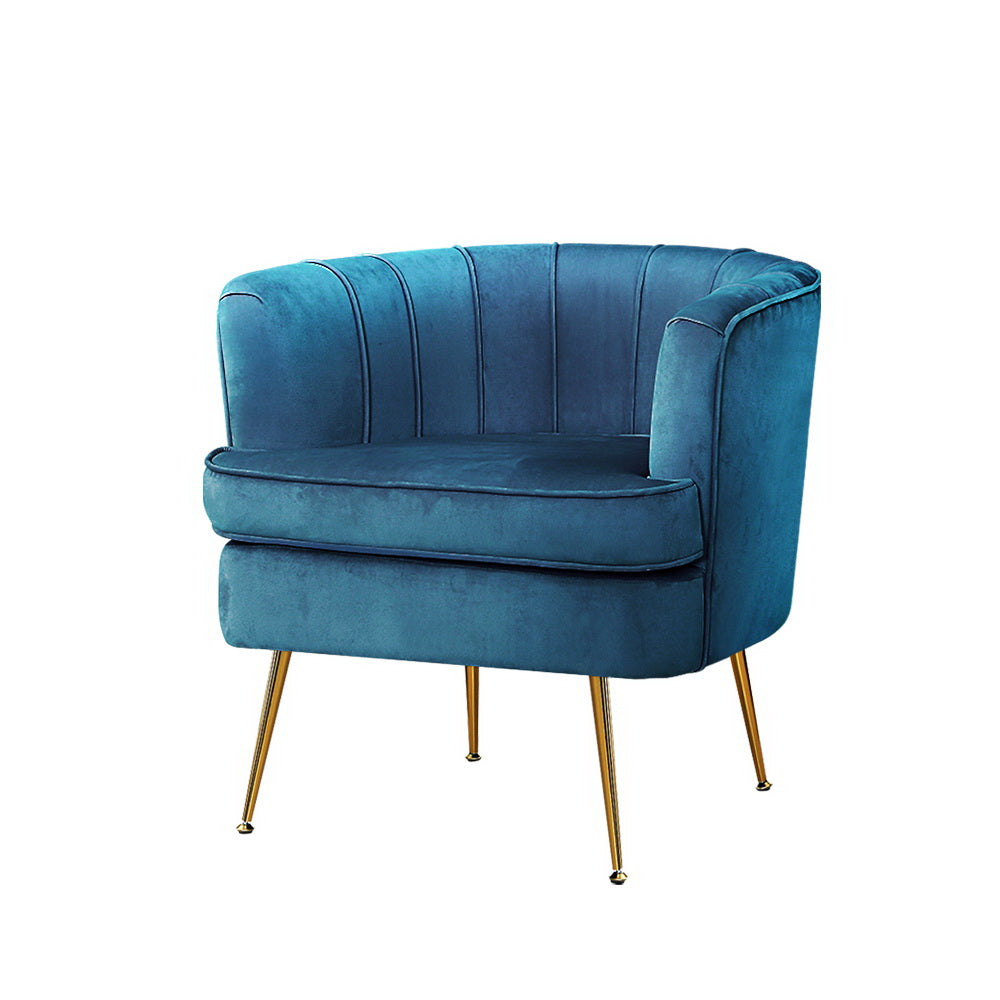 Marlook Armchair Velvet Blue Norvia