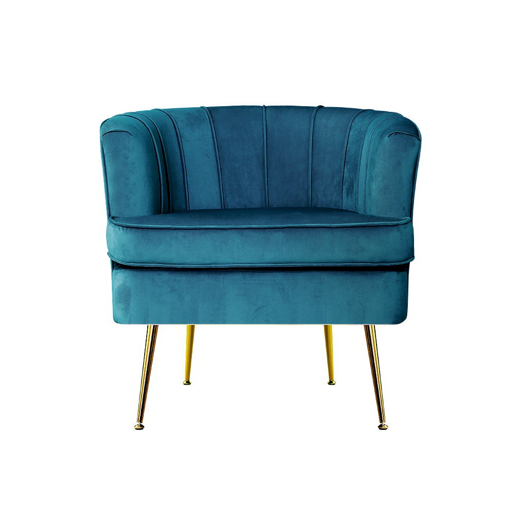 Marlook Armchair Velvet Blue Norvia