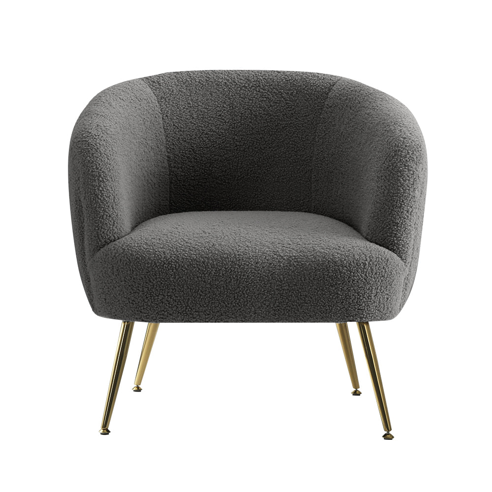 Marlook Armchair Lounge Chair Accent Chairs Arm Armchairs Sherpa Boucle Charcoal