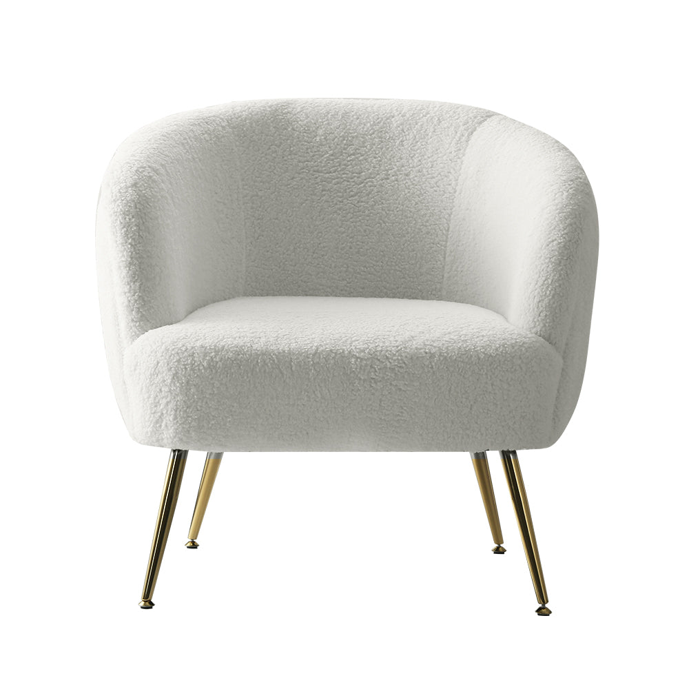 Marlook Armchair Lounge Chair Accent Chairs Armchairs Sherpa Boucle Sofa White