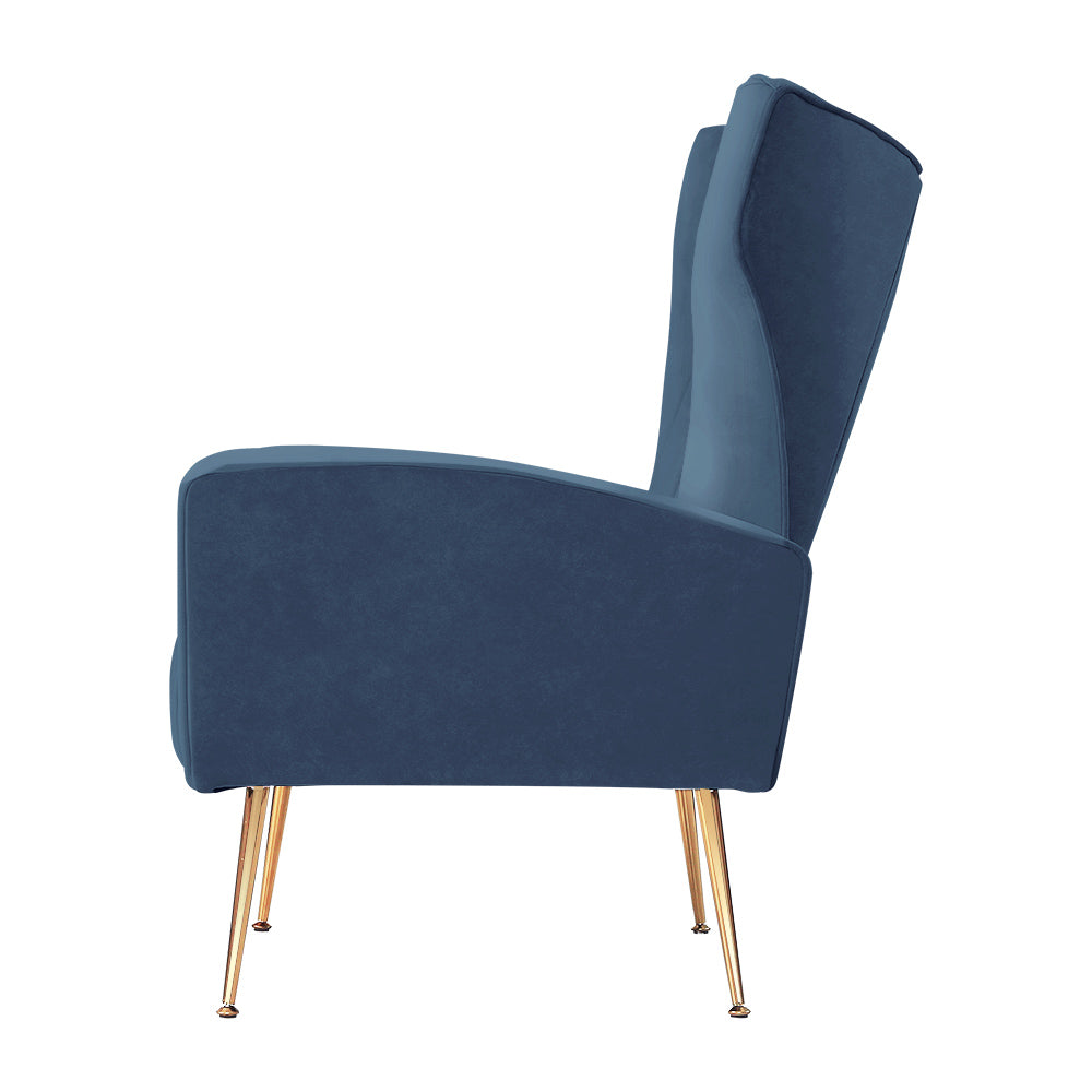 Marlook Armchair Navy Velvet Kate