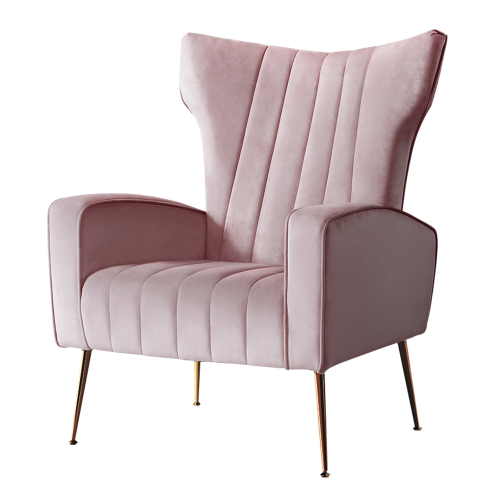 Marlook Armchair Pink Velvet Kate