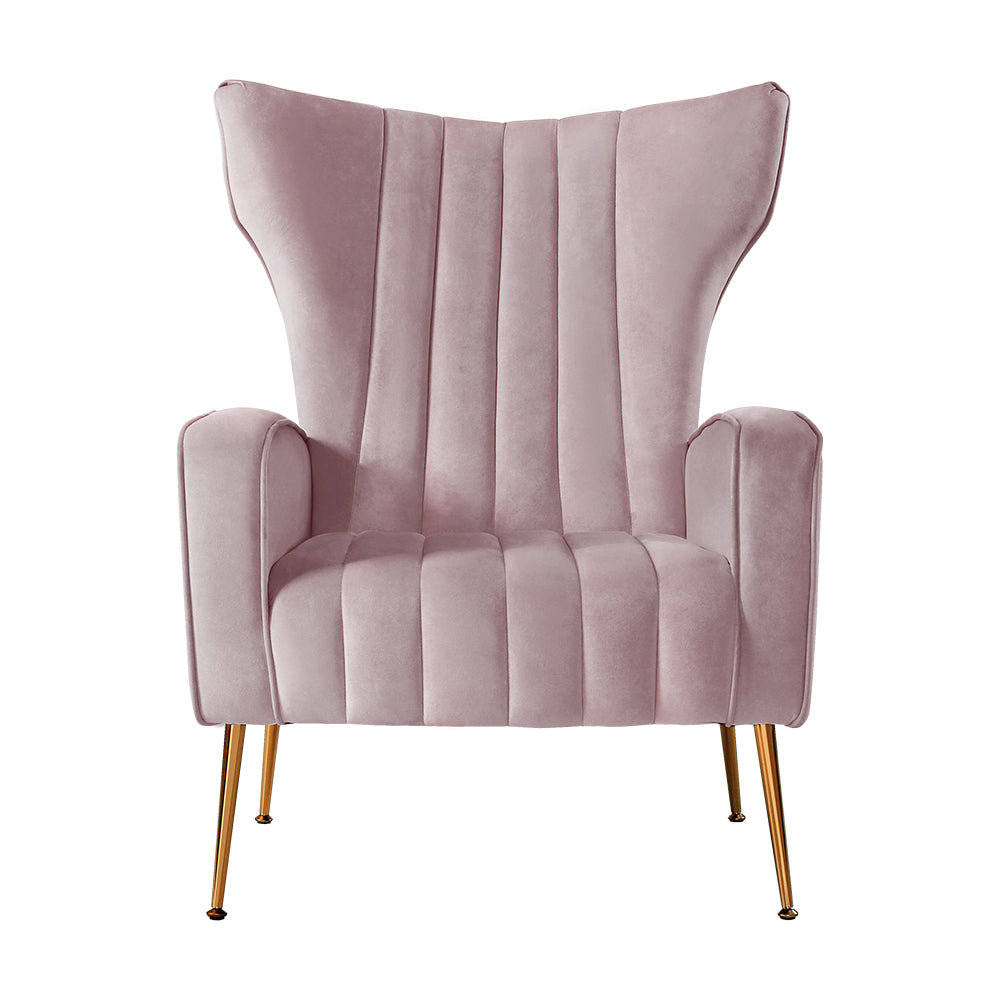 Marlook Armchair Pink Velvet Kate