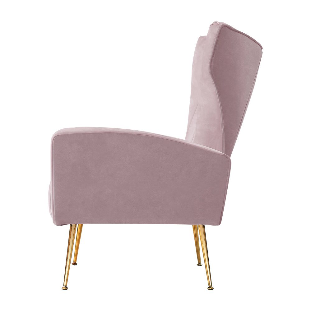 Marlook Armchair Pink Velvet Kate