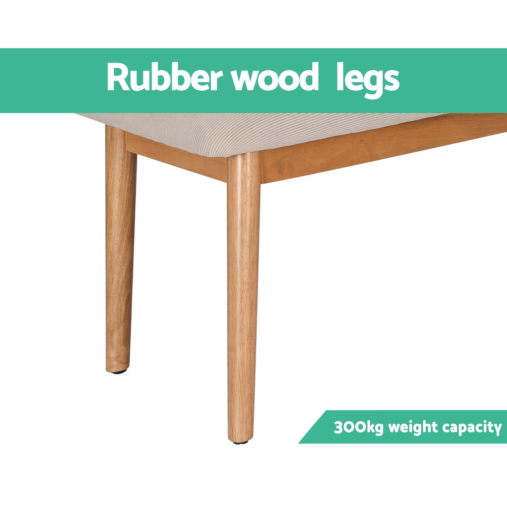 Marlook Dining Bench Upholstery Seat Wooden Chair 106cm