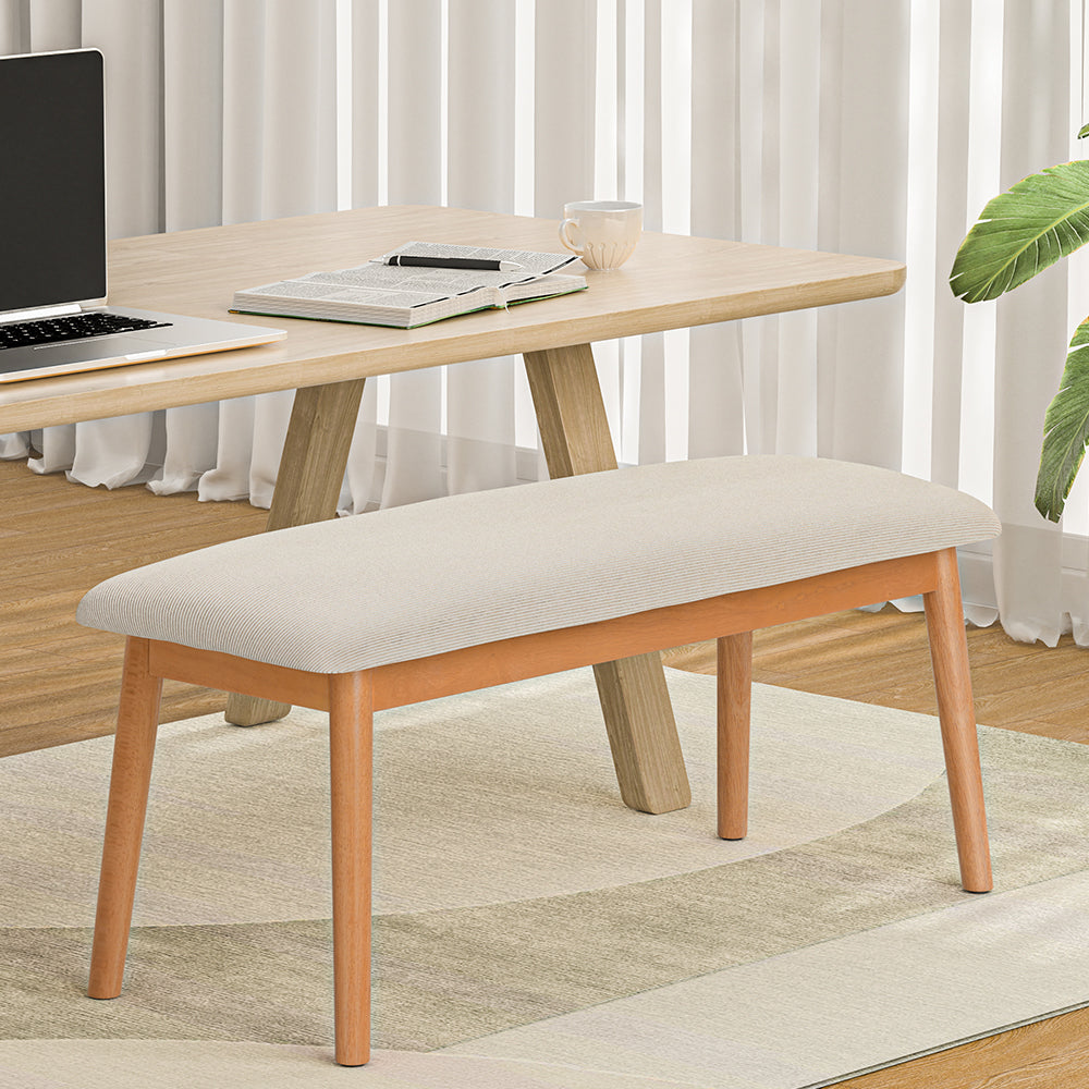 Marlook Dining Bench Upholstery Seat Wooden Chair 106cm