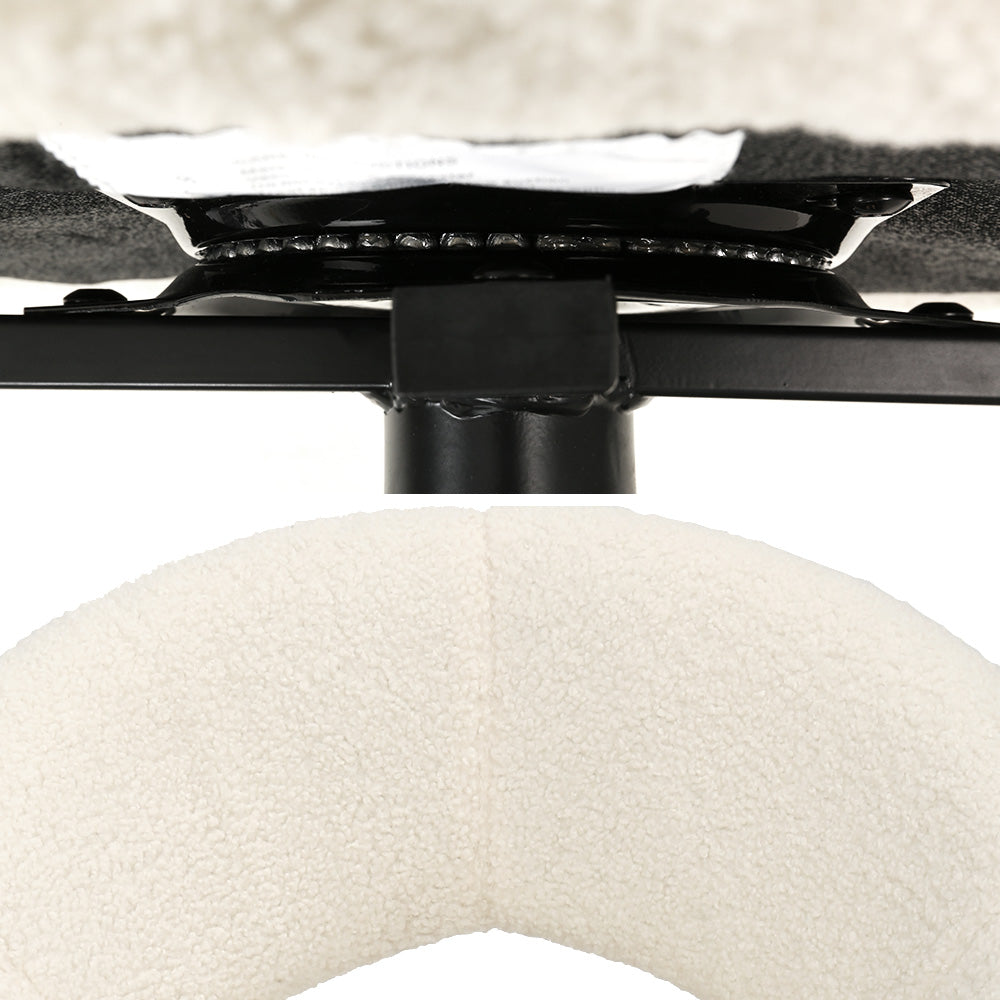 Marlook Dining Chairs Set of 2 Sherpa Boucle Swivel Base