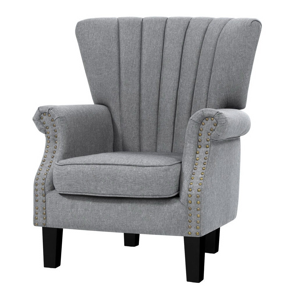 Marlook Armchair Wingback Grey Andrew