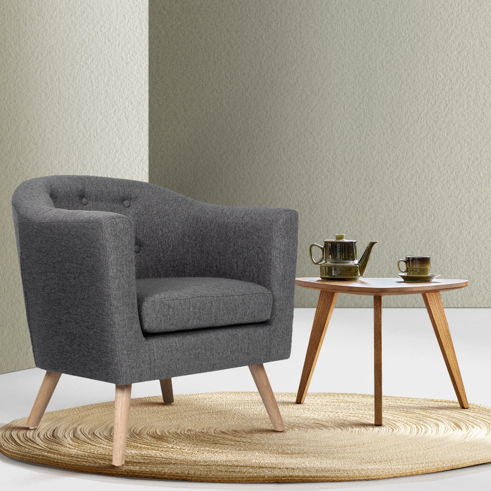 Marlook Armchair Tub Chair Grey Adora