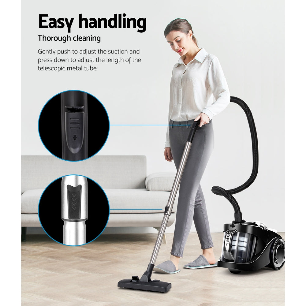 Marlook 2200W Bagless Vacuum Cleaner Black