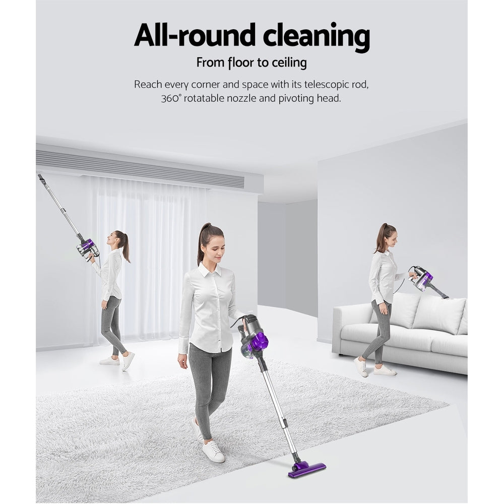 Marlook Stick Vacuum Cleaner Handheld Corded 450W Purple