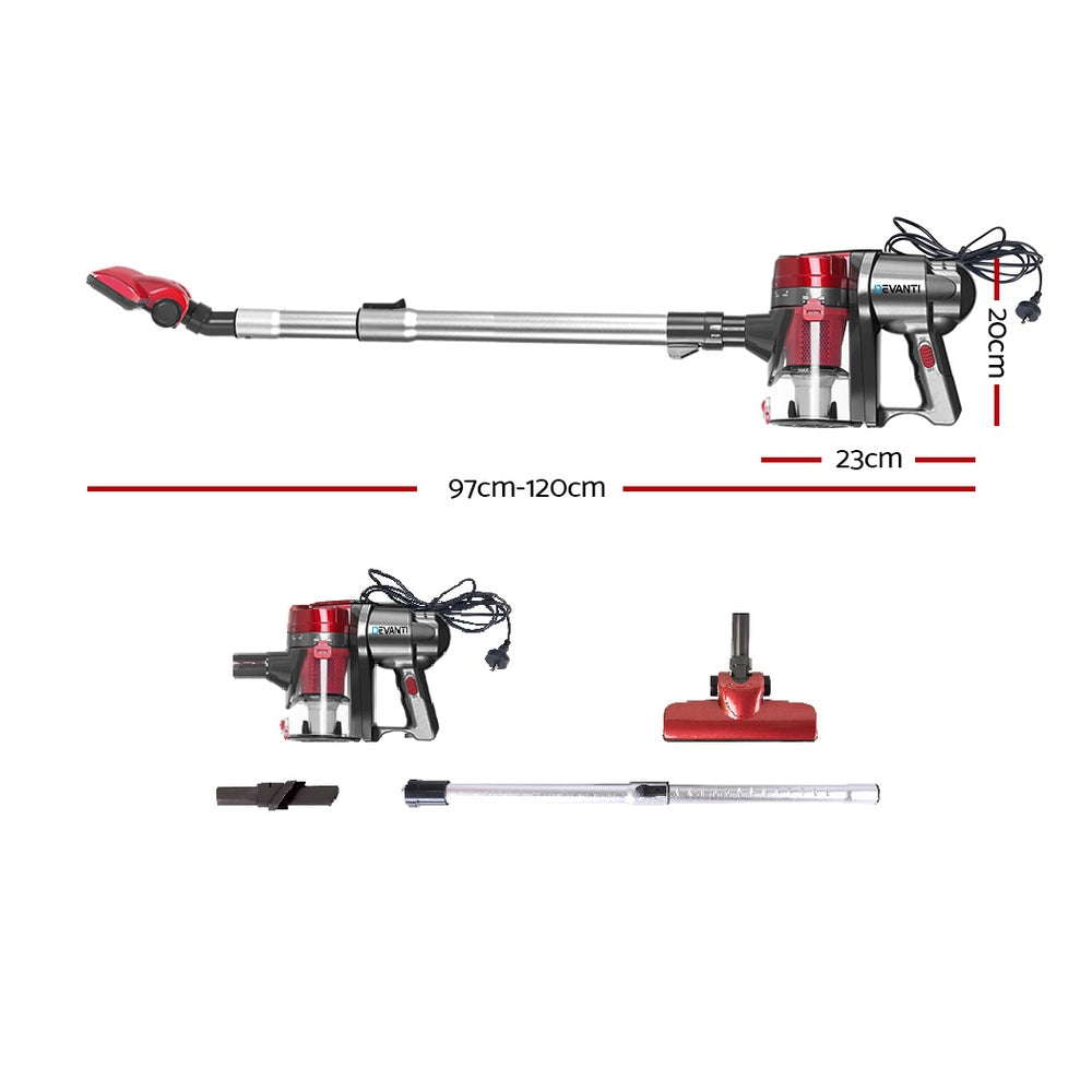 Marlook Stick Vacuum Cleaner Handheld Corded 450W Red