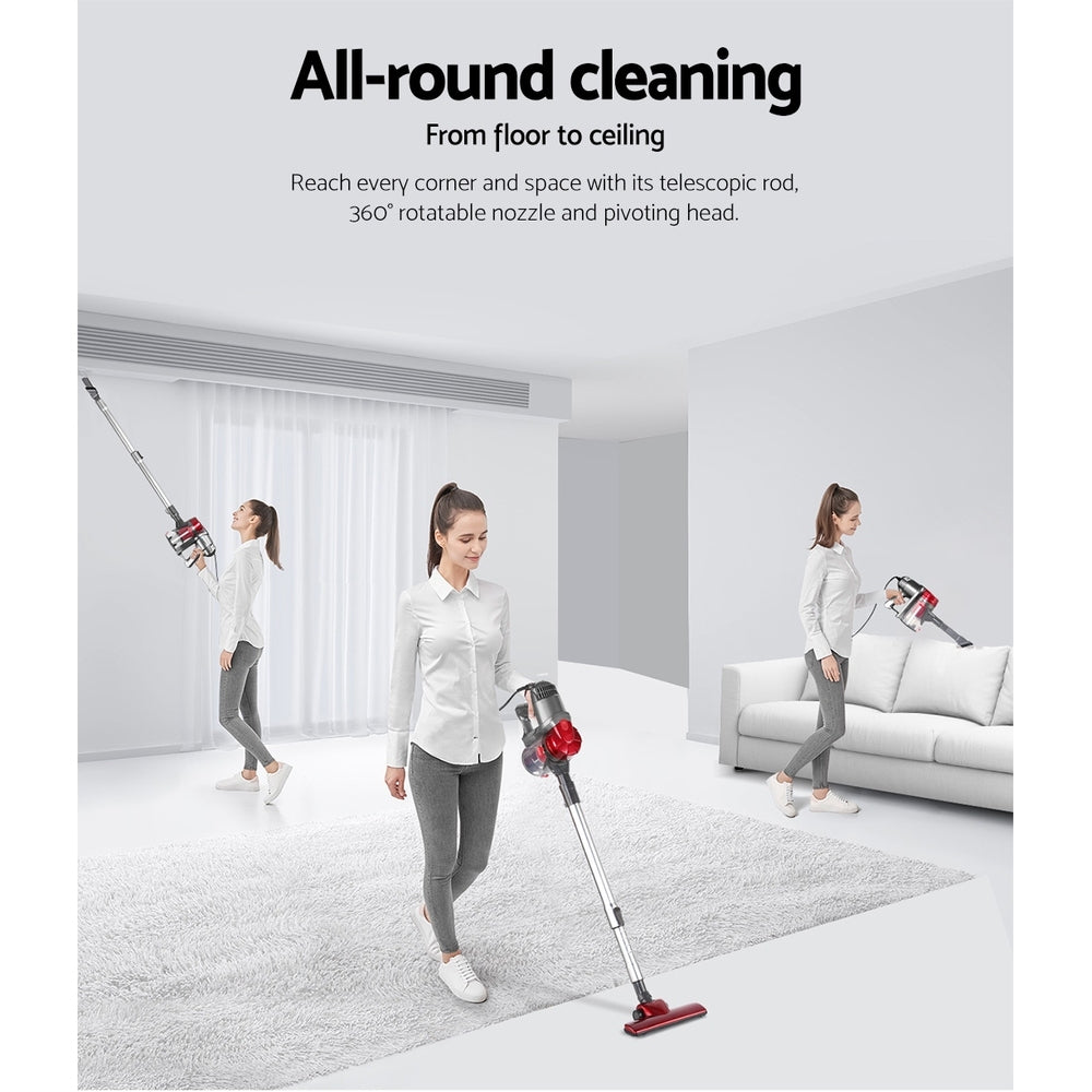 Marlook Stick Vacuum Cleaner Handheld Corded 450W Red